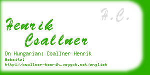 henrik csallner business card